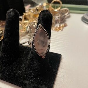 Elegant clear quartz and sterling silver